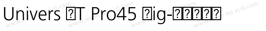 Univers LT Pro45 Lig字体转换